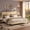 Beige-882, variant on BSHTI KING Size Upholstered Platform Bed Frame – No Box Spring Needed, Square Tufted Headboard, Solid Wood Frame, Center Support Leg, Under-Bed Storage, Easy Assembly, Dark Grey