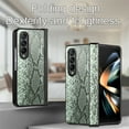 thumbnail image 4 of For Samsung Galxy Z Fold4 5G Phone Case，Shockproof Luxury Python Leather pattern Magnetic Hinge Protection Cover, 4 of 5