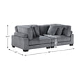 thumbnail image 4 of Lexicon Traverse Corduroy Love Seat in Gray, 4 of 6