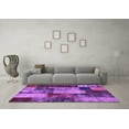 thumbnail image 3 of Ahgly Company Indoor Round Patchwork Purple Transitional Area Rugs, 7' Round, 3 of 4