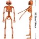 thumbnail image 3 of 15.7' Posable Halloween Skeleton - Pumpkin Head Full Body Halloween Skeleton with Movable Joints for Haunted House, 3 of 4