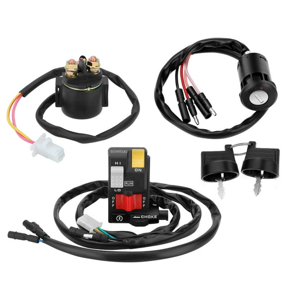 M MATI Handlebar Key Starter Relay Switch Kit for Honda FourTrax 300 TRX300/TRX300FW 1990-1995