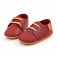 thumbnail image 4 of Baby Boys Girls Oxford Shoes Anti-slip Lace Up Sneaker PU Leather Moccasin Newborn Infant First Walker Loafer Shoes 0-18 Months, 4 of 6