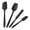 Black-Set of 4, variant on Silicone Kitchen Spatula Set, Aqua Sky, Set of 4, Baking Cooking Utensils