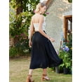thumbnail image 3 of Faldas para mujer Falda elegante de largo midi Falda casual lisa de cintura alta, 3 of 6