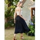 thumbnail image 3 of Faldas para mujer Falda elegante de largo midi Falda casual lisa de cintura alta, 3 of 6