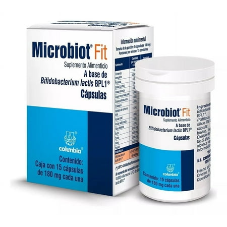 Microbiot Fit – 10 Billion CFU BPL1 Bifidobacterium Lactis Probiotics, 15 Capsules