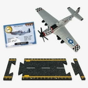 Hot Wings P-51 Mustang Die Cast Collectible Plane with Connectible Runway #1 Seller in Aviation Museums Nationwide