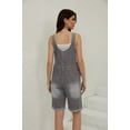 thumbnail image 3 of utcoco Women's Casual Distressed Denim Shorts Overalls Gray-M, 3 of 4