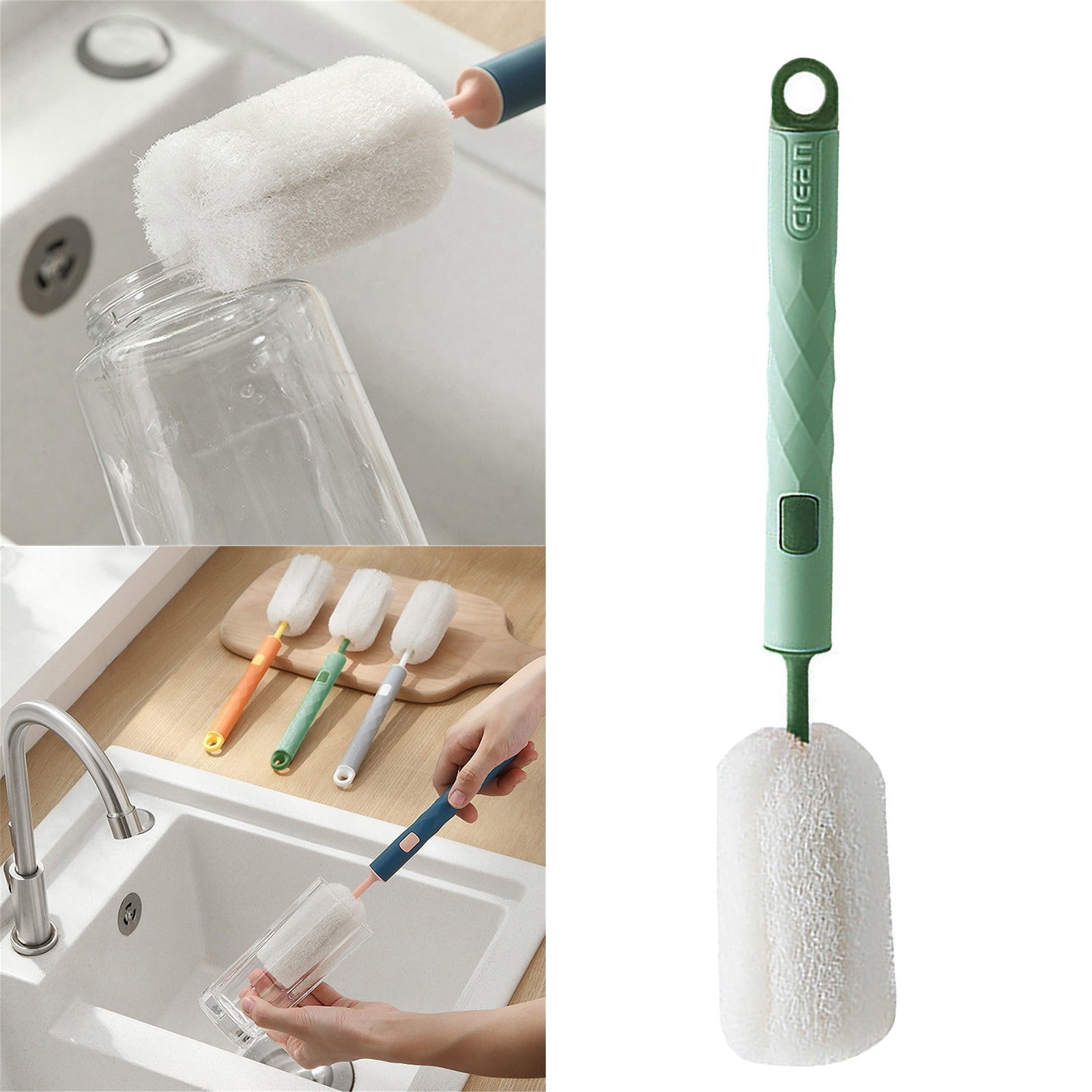 npkgvia Kitchen Gadgets Cleaning Supplies Soft And Easy To Clean Sponge Cleaning Brush Bottle Sponge Brush Can Effectively Get Rid Of Stain Remnants From The Bottom Of The Cup Tools Clearance