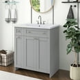 thumbnail image 3 of 30" Vanity Cabinet With Sink Top Combo Set, Solid Wood Bathroom Storage Cabinet With Soft Closing Door Drawer, 3 of 8