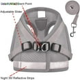 thumbnail image 6 of BadPiggies Dog and Cat Universal Harness with Leash Set Escape Proof Adjustable Reflective Soft Mesh Corduroy Dog Harnesses, 6 of 8