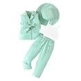 thumbnail image 2 of AUNVITO Girls' Solid Color 4-Piece Set | Blazer, Pants, Tank & Hat | Versatile Stylish Outfit, 2 of 9