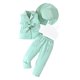 thumbnail image 1 of Odeerbi 3-9 Años Niñas Trajes de Verano Camisola de Algodón Tops Vestido Pantalones Blazer Chaqueta Sin Mangas Sombrero Conjunto de Cuatro Piezas, 1 of 9