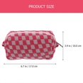 thumbnail image 2 of Woolen Yarn Makeup Bag Cosmetic Bag Large Capacity Checkered Travel Toiletry Bag, 2 of 3
