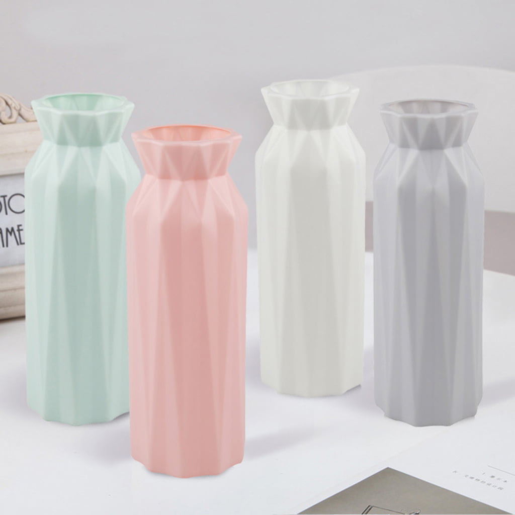 Origami Plastic Vase geometric Flower Pot Basket Arrangement Container Decor New 