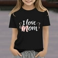 thumbnail image 2 of AUNVITO Boys & Girls I Love Mom Print Casual Short Sleeve T-Shirt Round Neck Pullover Top Spring Summer Mother's Day Graphic Tee, 2 of 7