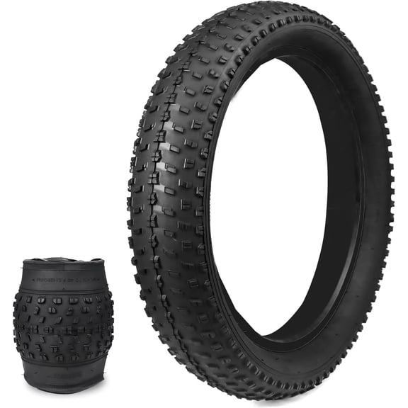 20x 3 inch Bike Tire 1 Piece Tire For Fat Tire Bike and Ebike Off Road Knobby Tire 20 PSI