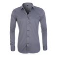 thumbnail image 1 of Camisa Formal De Manga Larga De Seda Helada Para Hombre, 1 of 5