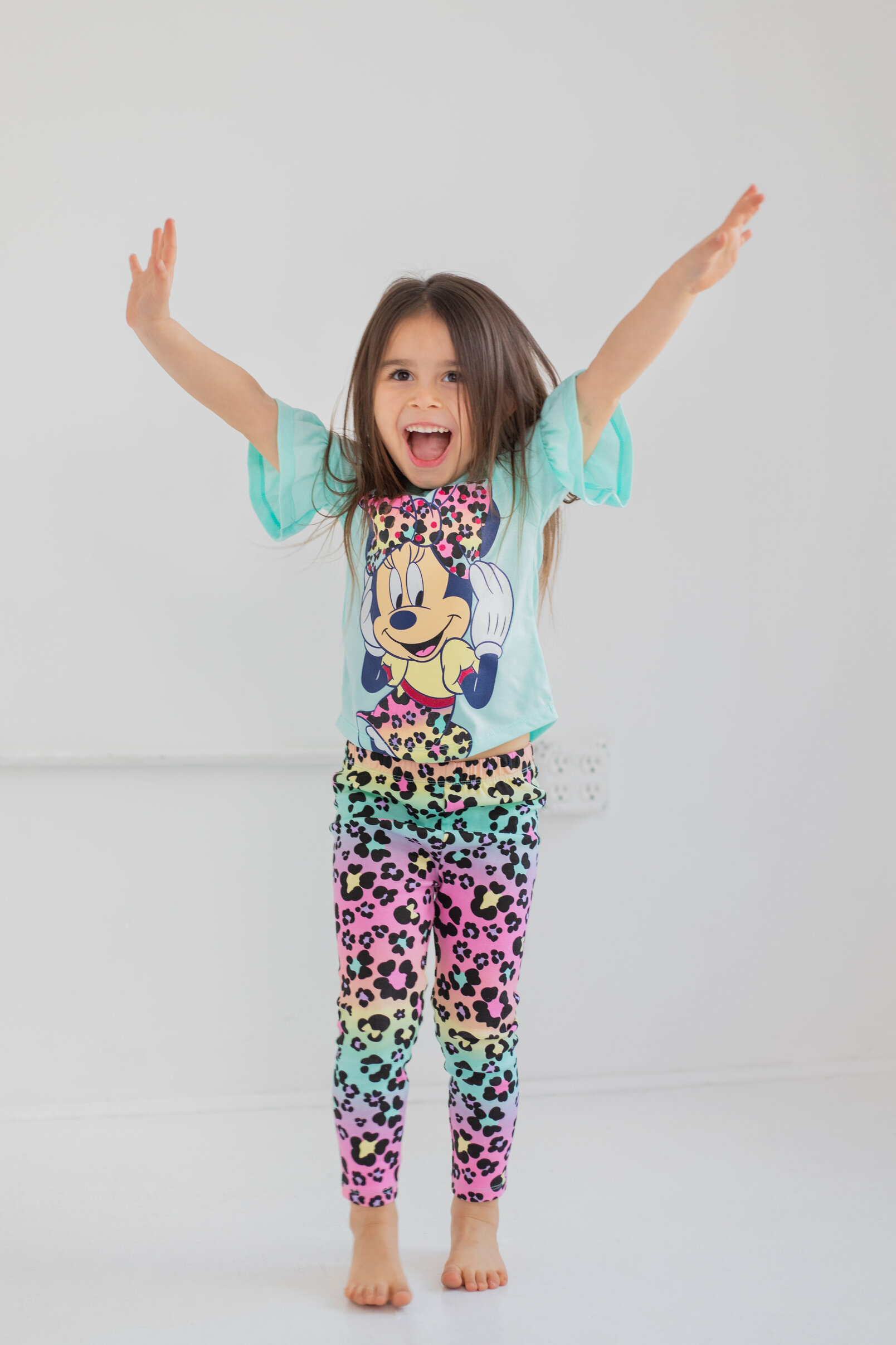 Disney Minnie Mouse Little Girls T-Shirt and Leggings Outfit Set Infant to Big Kid - image 2 of 5