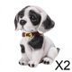 thumbnail image 1 of 2x Soporte Para Gafas De Perro Bonito, Estatuilla De Animal De Resina Para Decoración Del Hogar, Negro Y, 1 of 8