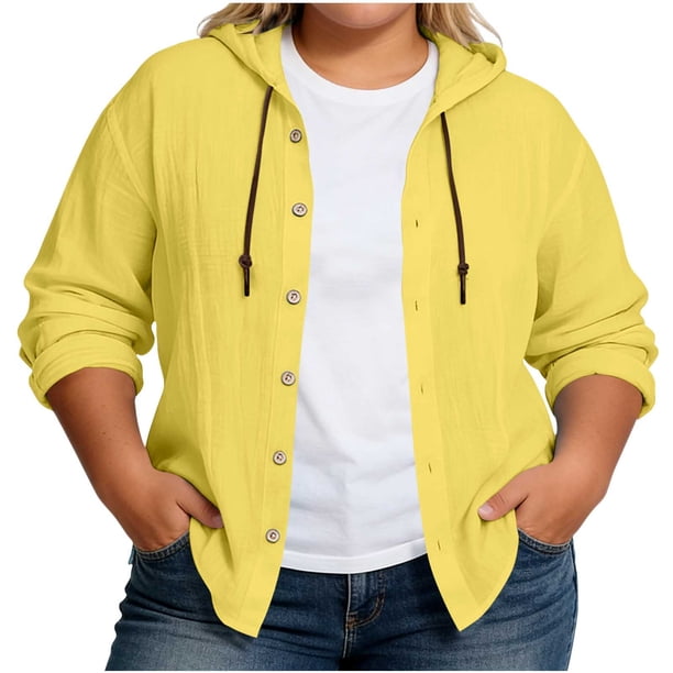Camiseta con Capucha de Vendaje de Color Sólido con Botones, Suéter de Manga Larga Suave para el Uso Diario de la Primavera
