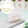 thumbnail image 2 of Clearance! Home Decor Creative and Cute 2 Layer 3D Business Card Holder Love Seat Metal Desktop Message Holder Three Heart Shaped Business Card Holder One Size Gold, 2 of 9