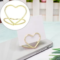 Gold Heart Shape Place Card Holder - Mini Table Photo Picture Holders for Wedding Party Birthday Office