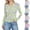 Gray, variant on Womens Patterned Blouse Long Sleeve V Neck Design Soft Fabric Relaxed Silhouette for Casual Wear Green L