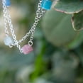 thumbnail image 7 of Pastel Cube Charm Chain Bracelet - Dainty Multi-Color Fashion Jewelry for Spring and Summer Bracelet, 7 of 7