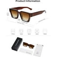 thumbnail image 5 of Thick Square Sunglasses for Men Women Retro Chunky Rectangle Shades UV400 Protection, 5 of 5