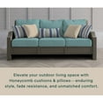 thumbnail image 3 of Textured Solid Coastal Blue Deep Seating Cushion Set, 3 of 8