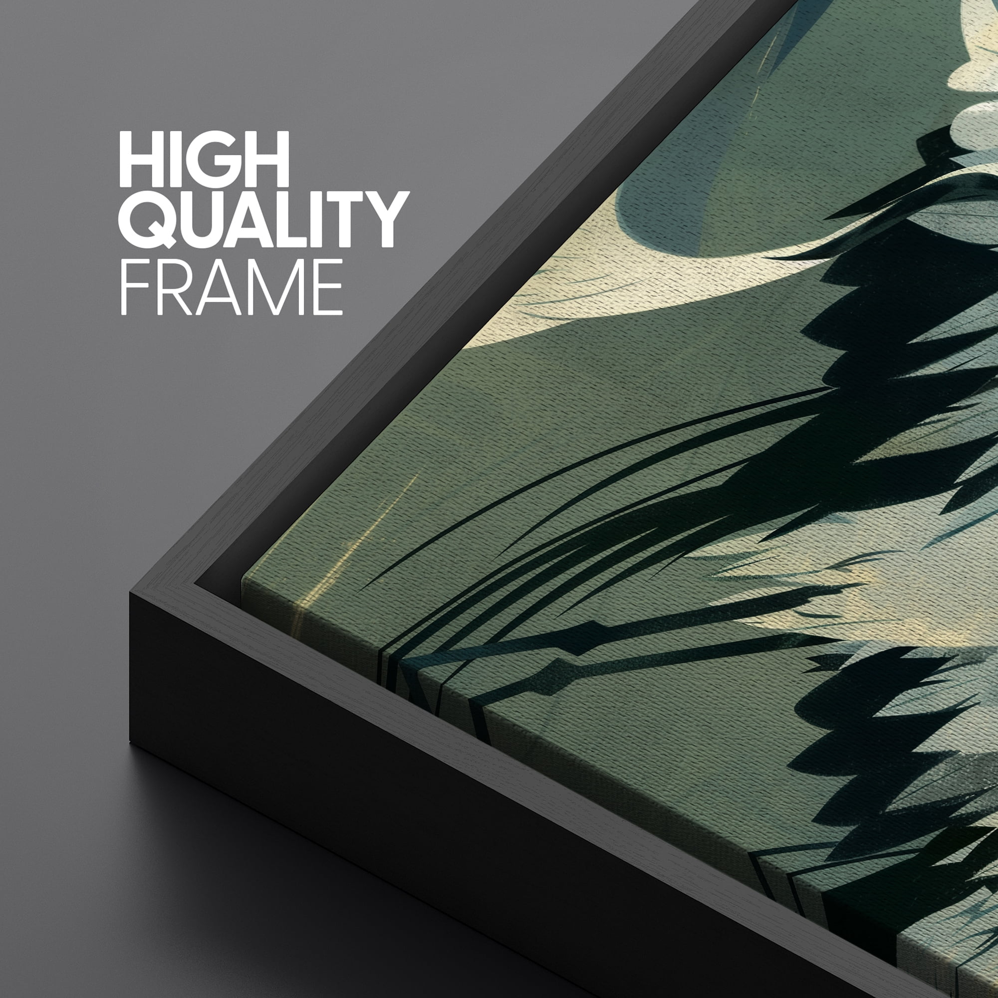 Large Framed Canvas Print Elegant Flying Cranes Under Full Moon - Japanese InspiredWall Art Decorative Ready to Hang Painting for Living room Bedroom 60x30 inches Black Frame