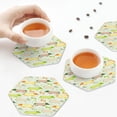 thumbnail image 4 of Leather Coasters with Heat-resistant for Drinks, Dachshund Dog Puppy No.1046 -标题2 Hexagon, 4 of 5