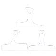 thumbnail image 2 of 3pcs Handle Templates Acrylic Stroke Curvy Stencils Transparent Cutting Board, 2 of 4