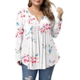 thumbnail image 5 of VERABENDI Women's Plus Size Tops Blouses Long Sleeve Button Up V-neck Tunic Shirts, M-4XL, 5 of 5