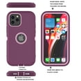 thumbnail image 2 of Njjex iPhone 12 Pro Max Cases, Sturdy Phone Case for iPhone 12 Pro Max 6.7", Full-Body Shockproof Protection Heavy Duty Armor Hard Plastic Rubber Rugged Bumper 3-in-1 Case Cover - Burgundy, 2 of 7