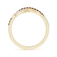thumbnail image 2 of ANGARA Natural Encrusted Ruby and Diamond Infinity Knot Ring in 14K Yellow Gold for Women (Size-1.3mm) | July Birthstone, Birthday, Anniversary, Jewelry Gift for Women | Natural Ruby Ring, 2 of 8