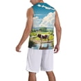thumbnail image 2 of Honeii Countryside Farm Cow print basktball shirt for men and women, Unisex basketball jersey for Theme party-Large, 2 of 6