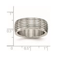 thumbnail image 6 of Stainless Steel Polished 8mm Grooved Band, 6 of 7