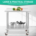 thumbnail image 4 of LIZHOUMIL Commercial Stainless Steel Work Table, NSF Certified, Adjustable Storage, 4 of 8