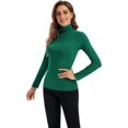 thumbnail image 3 of HSHDLDF Hauts à Manches Longues pour Femmes Col Roulé Doux Extensible Ajusté Couche de Base, 3 of 7
