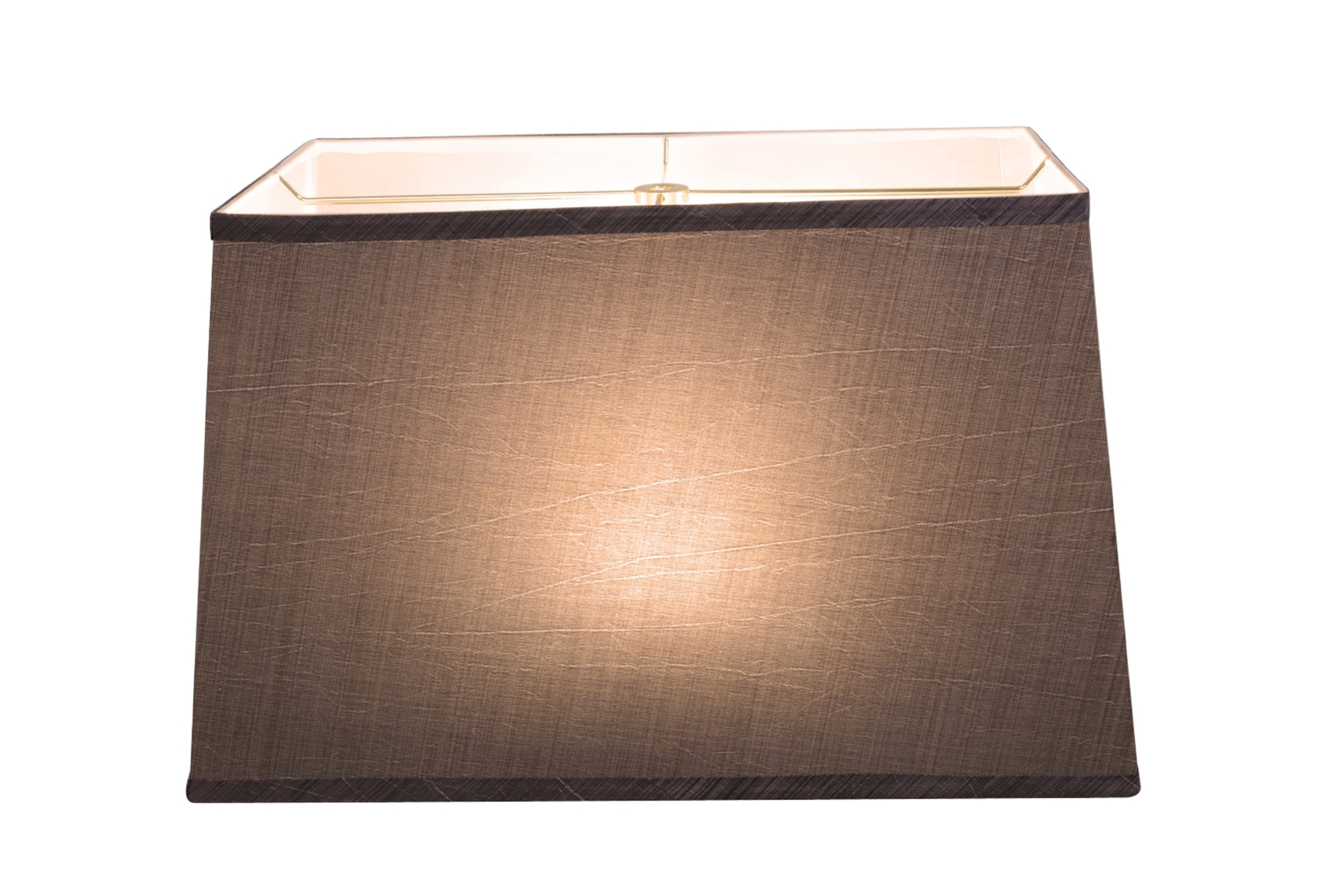 Aspen Creative 36022, Transitional Rectangular Hardback Shaped Spider Construction Lamp Shade in Grey & Black, 10" + 16" wide (8" + 14") x (10" + 16") x 10"