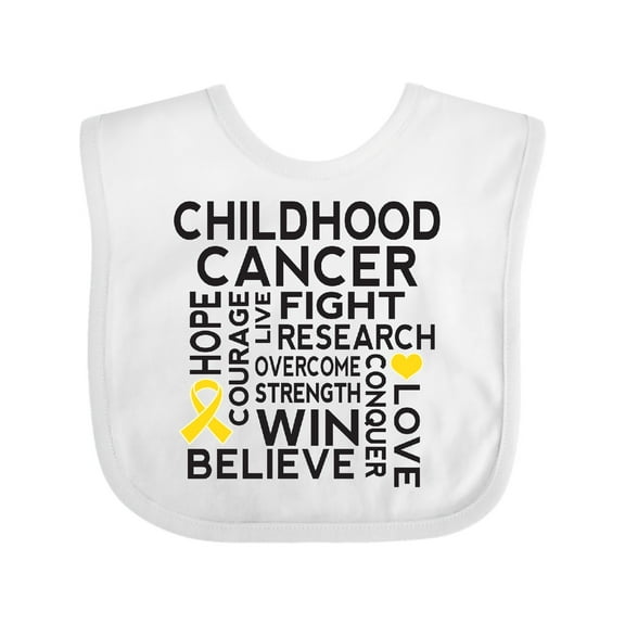 Inktastic Childhood Cancer Awareness Boys or Girls Baby Bib