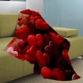 thumbnail image 7 of Aufmer Valentine‘s Day Blanket, Flannel Throw Blanket with Love Heart Pattern, Soft Cozy Couch Blanket for Bedroom, Sofa, Warm Washable Small Blanket for Women, Romantic Holiday Gift for Girlfriend, 7 of 7
