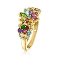 thumbnail image 3 of Ross-Simons 1.34 ct. t.w. Multi-Gemstone Floral Ring in 18kt Gold Over Sterling, Women's, Adult, 3 of 8