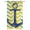 thumbnail image 2 of nqOlkjepod Outdoor Curtains for Patio Waterproof, Green Nautical Anchor Outdoor Privacy Panels Grommet, Vintage Ombre Zigzag Stripe Blackout Outside Curtains for Porch/Cabana 54"x95", 1 Panel, 2 of 8