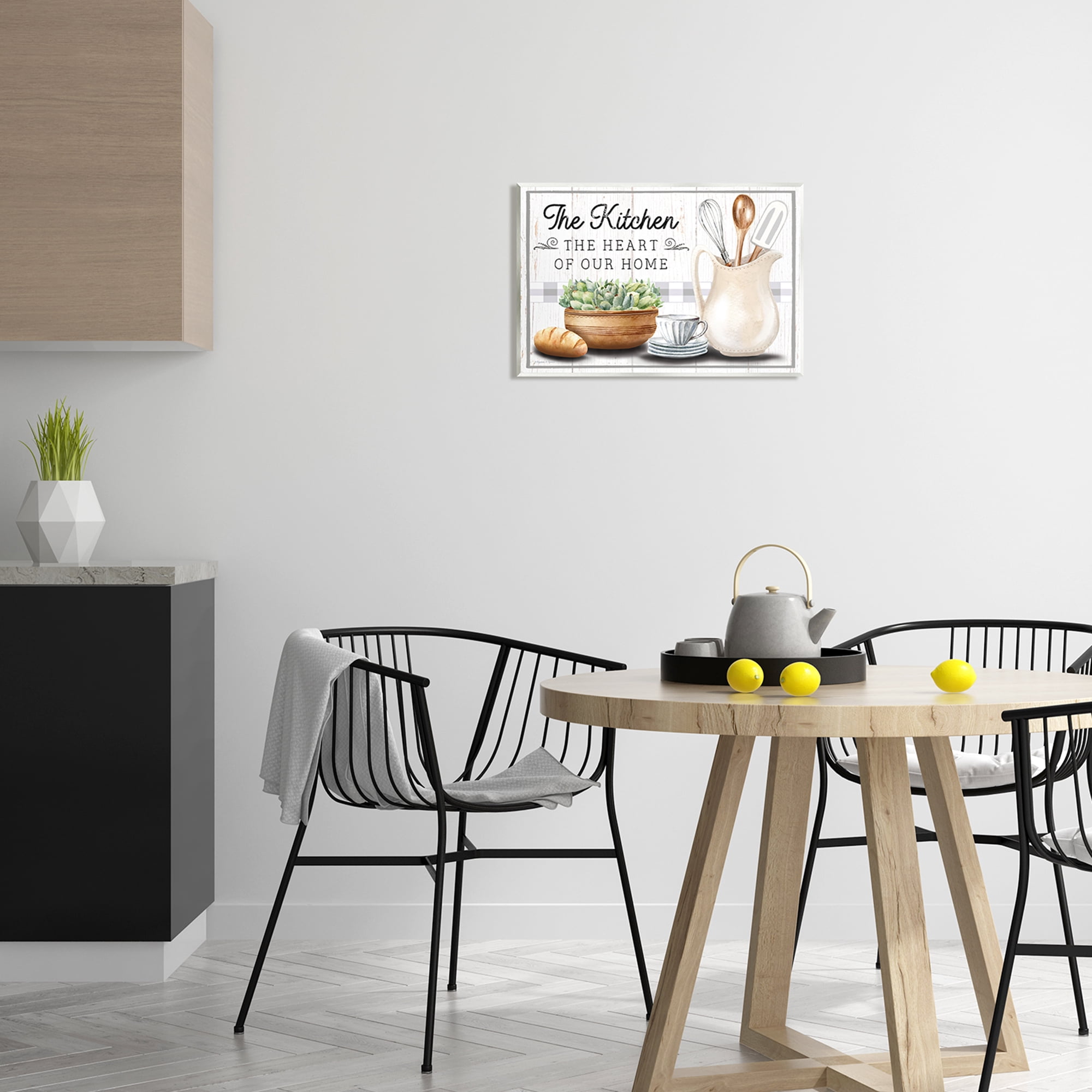 Stupell Industries Kitchen Heart of Home Food & Beverage Painting Unframed Art Print Wall Art, 19 x 13