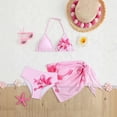 thumbnail image 2 of Gunia Swimsuits For Girls Floral Print Bikini With Wrap Skout Big Kids Two Piece Tankini Bathing Suit Girls' Swimwear For Holiday Beach Pool 7-16 Years, 2 of 8