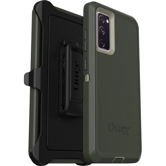 OtterBox Samsung Galaxy S20 FE 5G (Only) - Defender Series Case - Lichen The Trek (Green) - Rugged & Durable - with Port Protection - Holster Clip Included - Non-Retail Packaging